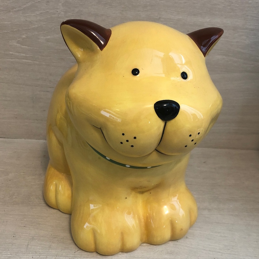 Department 56 Ceramic Golden Dog Treats or Cookie Jar Please Read
